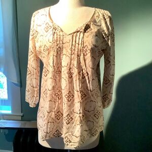J. Jill Boho light weight 3/4 Sleeve Blouse